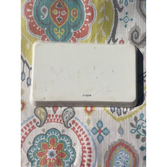 J Crew Lovely Trinket Jewelry Key Plate Blue With White Lettering - Picture 5 of 5